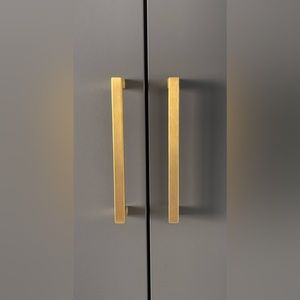 Set of 2 Gold Cabinet Handles 6.25”